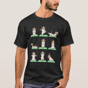 Beagle Dog Yoga Pose Zen Cute Workout Exercise Yog T-Shirt
