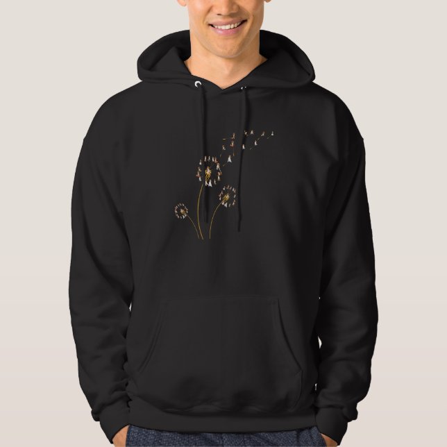 Beagle Dogs Dandelion Flower Dog Animal Women Hoodie (Front)