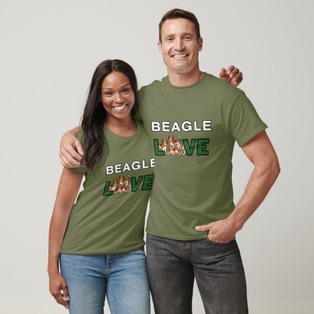 Beagle Dogs Love Family Pets Hunting Dog Animal T-Shirt (Unisex)
