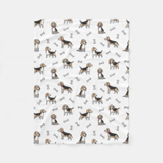 Beagle dogs pattern fleece blanket
