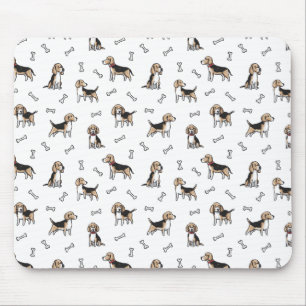 Beagle dogs pattern mouse mat