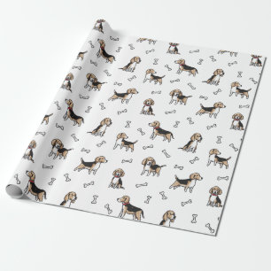Beagle dogs pattern wrapping paper