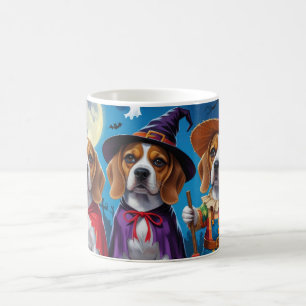 Beagle Dogs Pumpkin Halloween Funny Coffee Mug