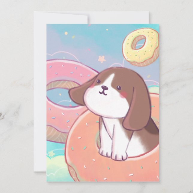 Beagle & Donuts Thank You Card (Front)