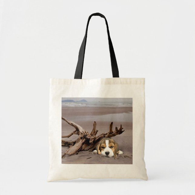 Beagle Driftwood Tote Bag (Front)