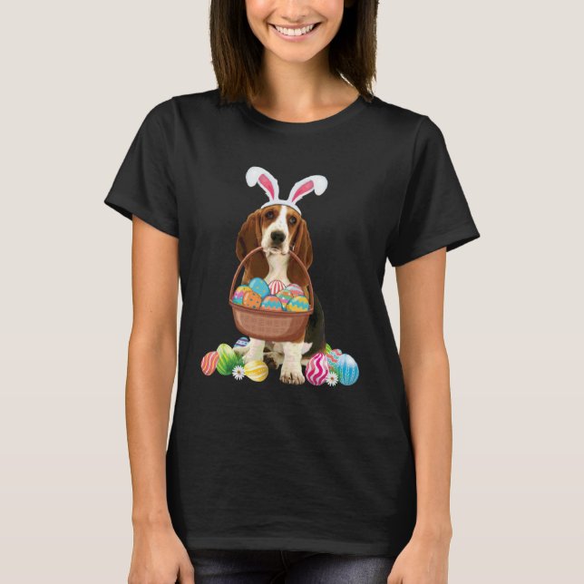 Beagle Easter Day Bunny Eggs Easter Costume T-Shirt (Front)