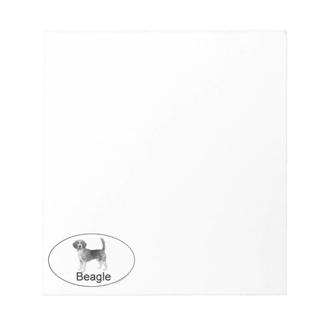 Beagle Euro-type Notepad (Front)