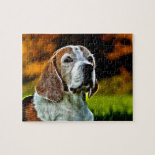 Beagle face jigsaw puzzle