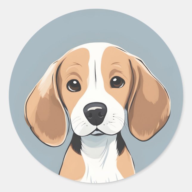 Beagle Face Sticker (Front)