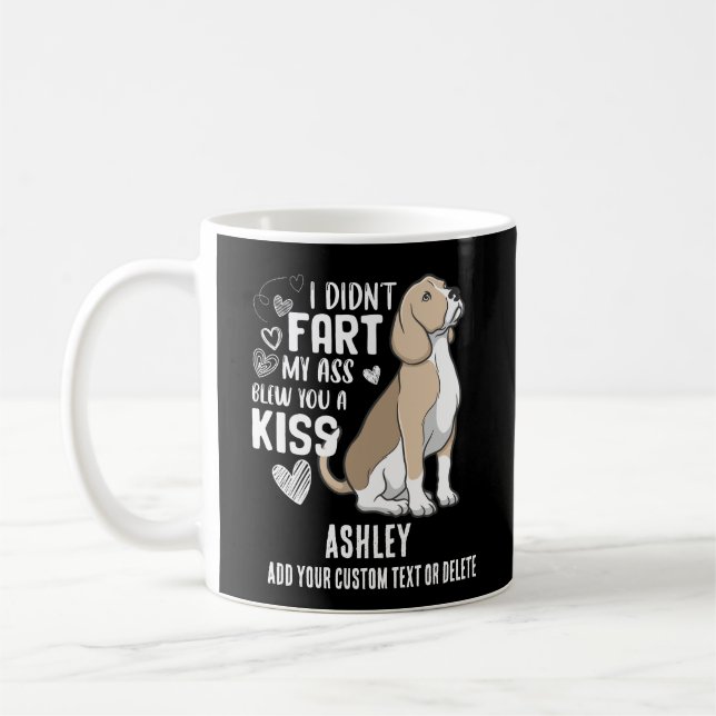 Beagle Fart Kiss Cool Dog Lover Coffee Mug (Left)