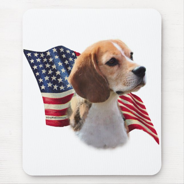 Beagle Flag Mouse Mat (Front)