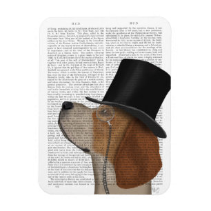 Beagle, Formal Hound and Hat Magnet