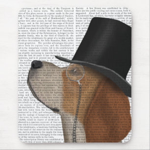 Beagle, Formal Hound and Hat Mouse Mat