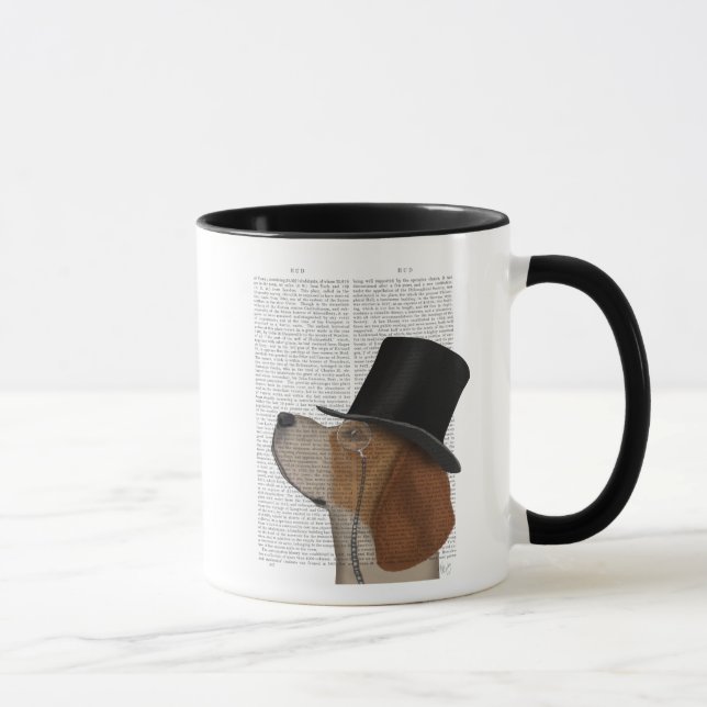 Beagle, Formal Hound and Hat Mug (Right)
