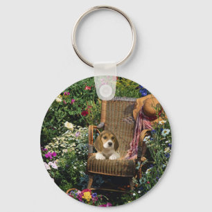 Beagle Garden Keychain