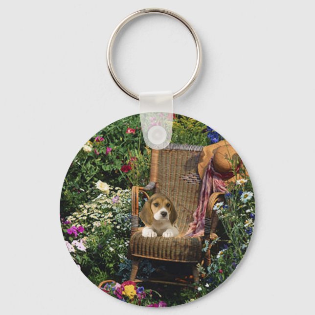 Beagle Garden Keychain (Front)