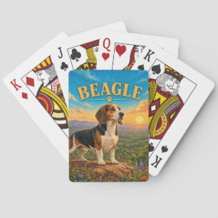 Beagle, Geometric Mosaic Playing Cards