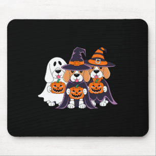 Beagle Ghost Pumpkin Halloween Design For Dog Love Mouse Mat