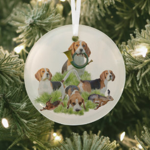 Beagle     glass tree decoration