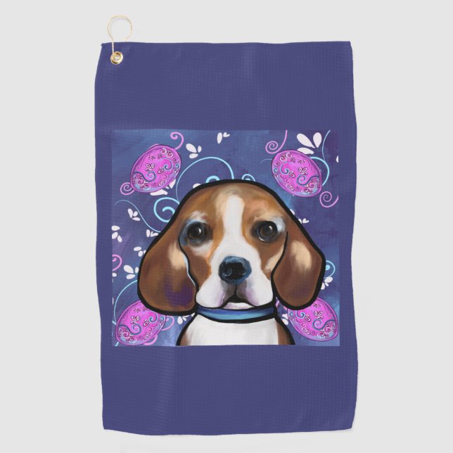 Beagle           golf towel (Front)