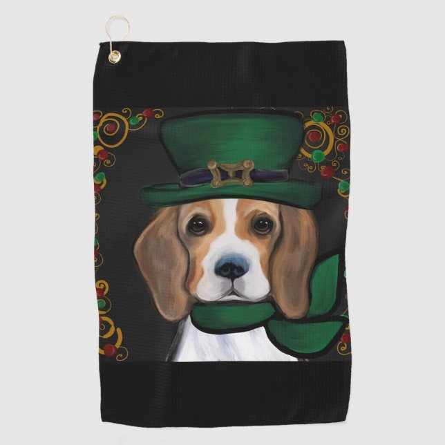 Beagle        golf towel (Front)