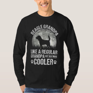 Beagle Grandpa Moon Vintage Dog Father's Day T-Shirt