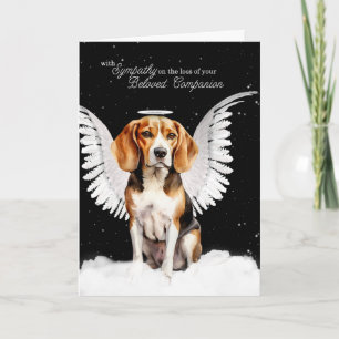 Beagle Guardian Angel Dog Pet Sympathy Card