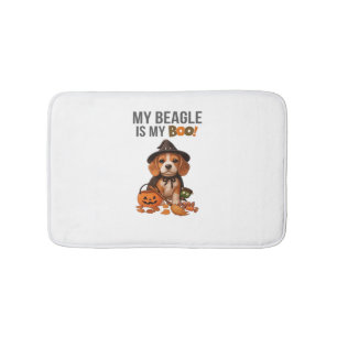 Beagle Halloween Costume My Beagle is My Boo Dog Bath Mat