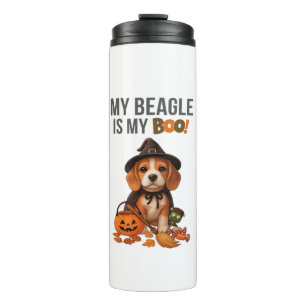 Beagle Halloween Costume My Beagle is My Boo Dog Thermal Tumbler