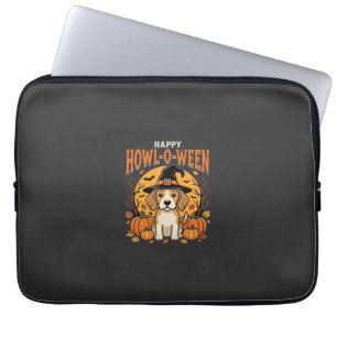 Beagle Halloween Howl-O-Ween Dog Pumpkin Design_1 Laptop Sleeve