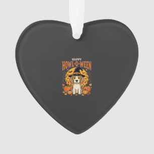 Beagle Halloween Howl-O-Ween Dog Pumpkin Design_1 Ornament