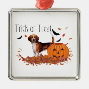 Beagle Halloween Metal Tree Decoration