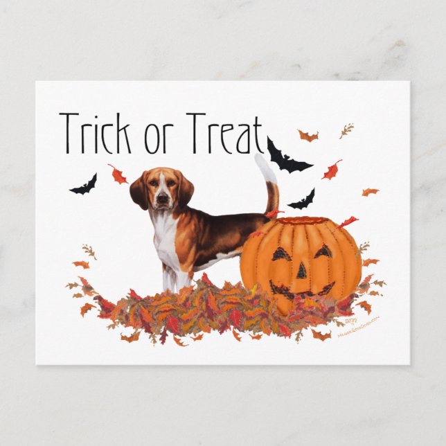 Beagle Halloween Postcard (Front)