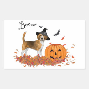 Beagle Halloween Rectangular Sticker
