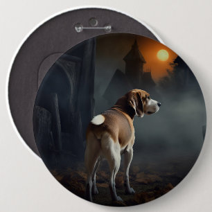 Beagle Halloween Scary  6 Cm Round Badge