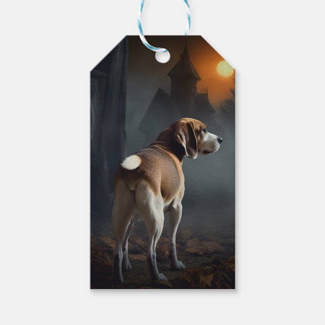 Beagle Halloween Scary  Gift Tags (Front)