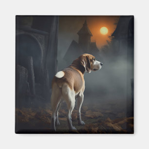 Beagle Halloween Scary  Magnet