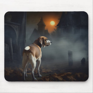 Beagle Halloween Scary Mouse Mat