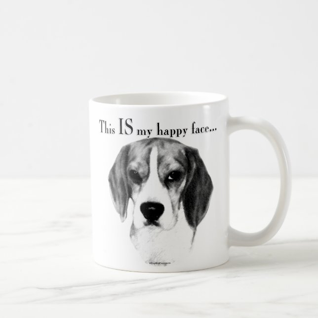 Beagle Happy Face Coffee Mug (Right)