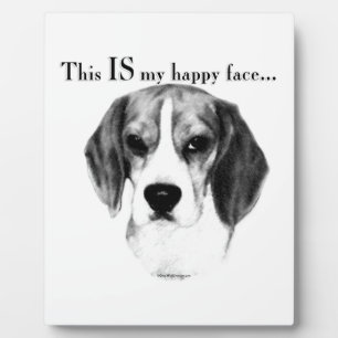 Beagle Happy Face; Happy Beagle; Grumpy Beagle Plaque