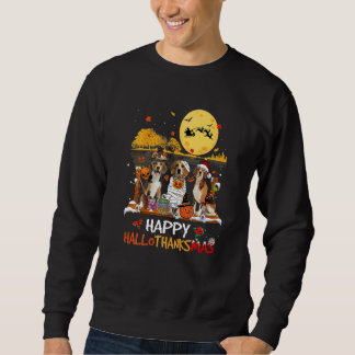 Beagle Happy Hallothanksmas Halloween Thanksgiving Sweatshirt