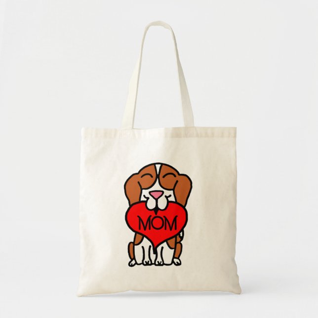 Beagle Heart Mum Tote Bag (Front)