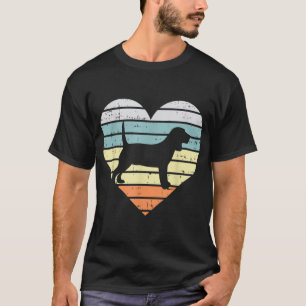 Beagle Heart Sunset Retro Animal Pet Hound Dog Lov T-Shirt
