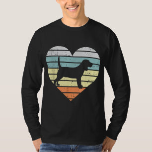 Beagle Heart Sunset Retro Animal Pet Hound Dog Lov T-Shirt