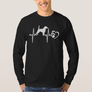 Beagle Heartbeat Paw Ekg Puppy Dog Pet T-Shirt