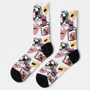 Beagle hearts socks