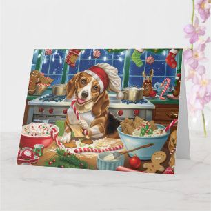 Beagle Holiday Baking: Festive Christmas Card