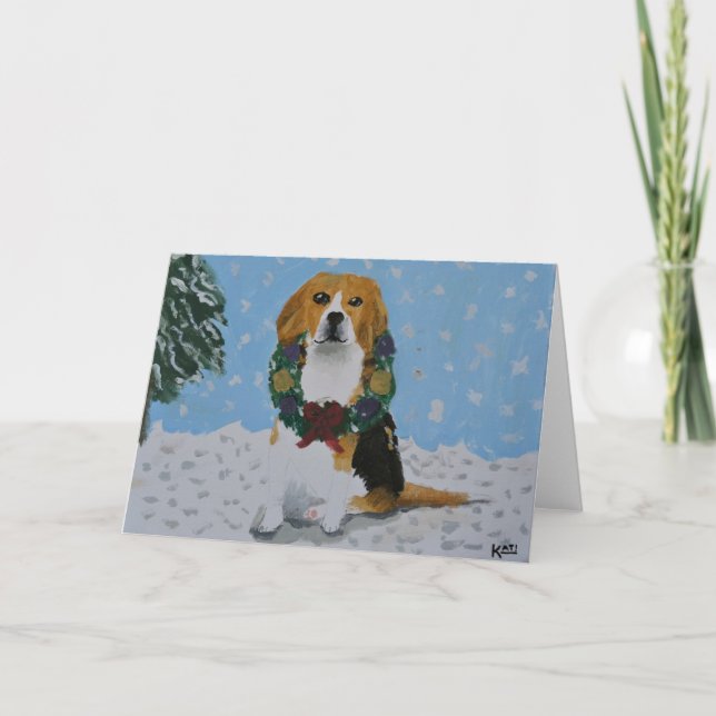 Beagle Holiday Card (Front)