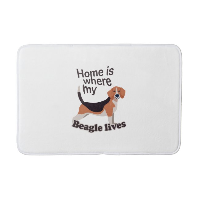 Beagle Home Bath Mat (Front)