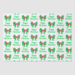 Beagle Hound Christmas Dog & Bow White Tissue Paper